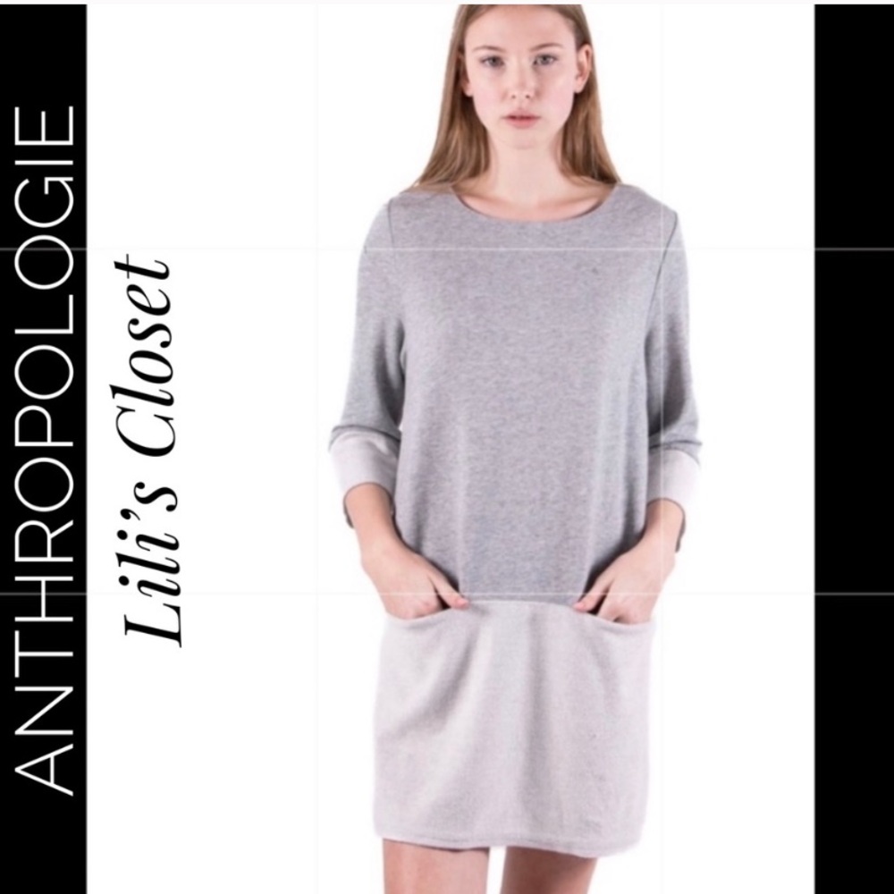 Anthropologie Grey Dress